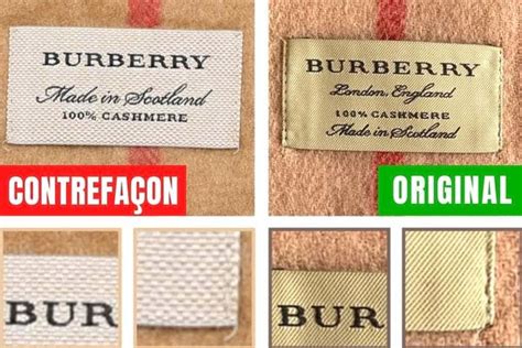 comment reconnaître contrefaçon burberry
